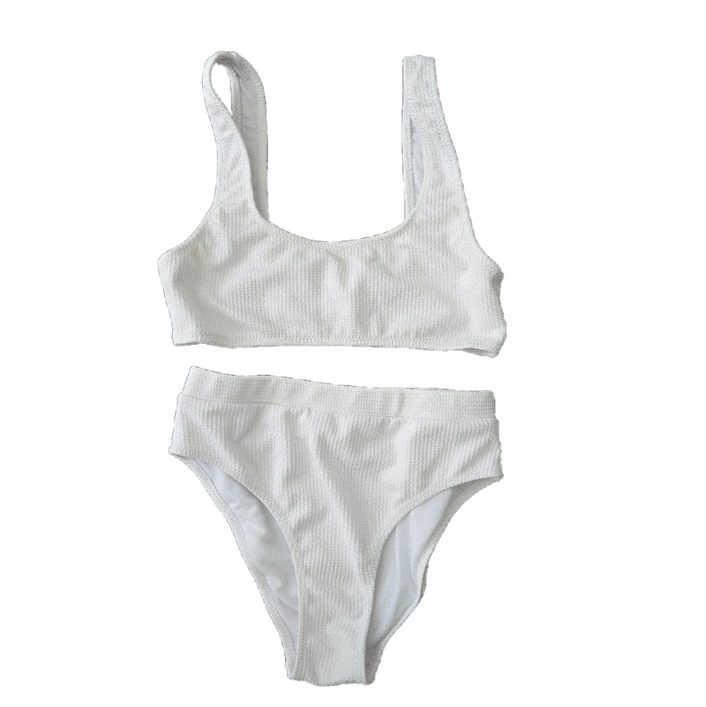 Envya Swimwear White High Waist Bikini